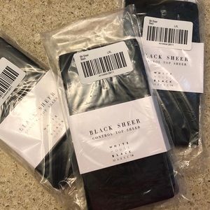 WHBM Sheer Control Top Hose set of 3